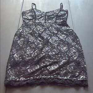 BNWOT by Idyllwind Elegant Black Sequin Lace Bustier Dress